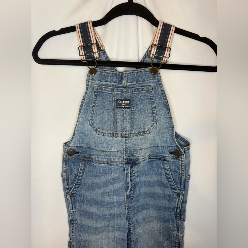 Oshkosh B’gosh Toddler Denim Overalls with Adjustable Straps 5t - Picture 2 of 4